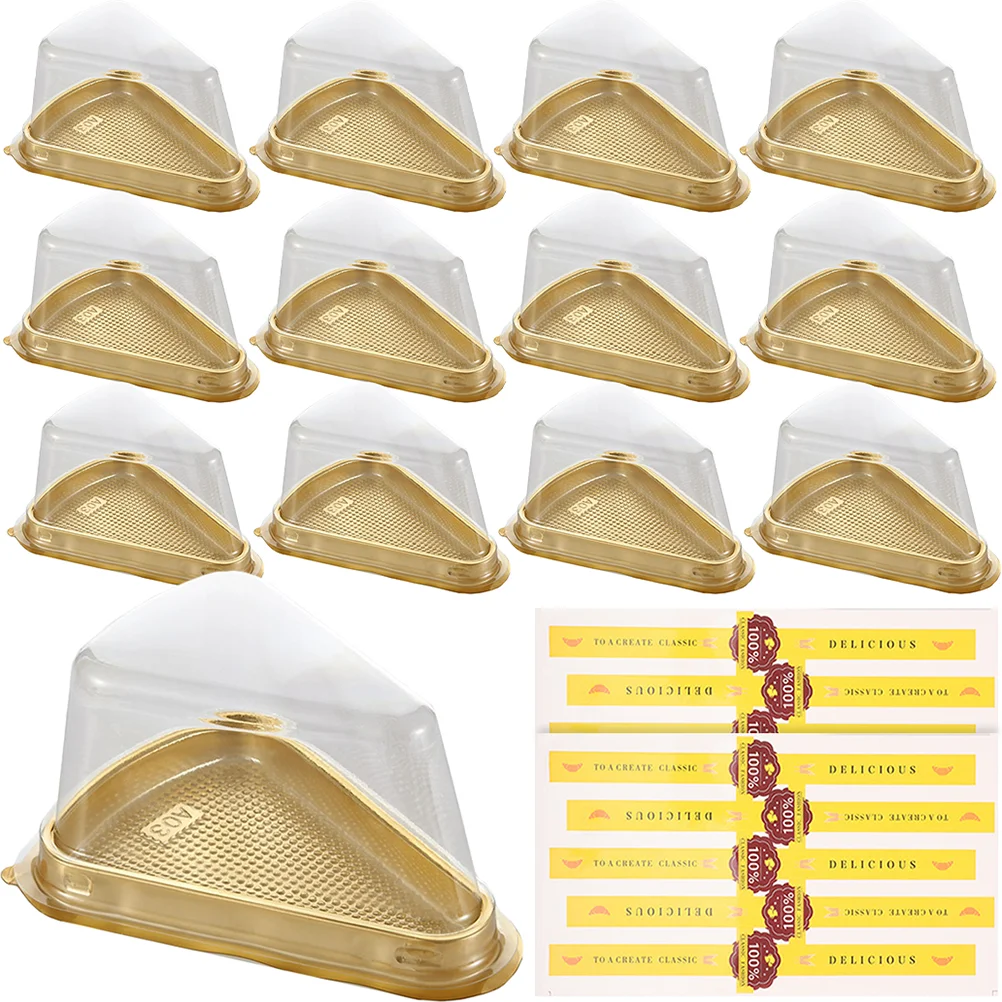 

50 Sets of Triangular Dessert Boxes Multi-function Cake Boxes Convenient Candy Boxes