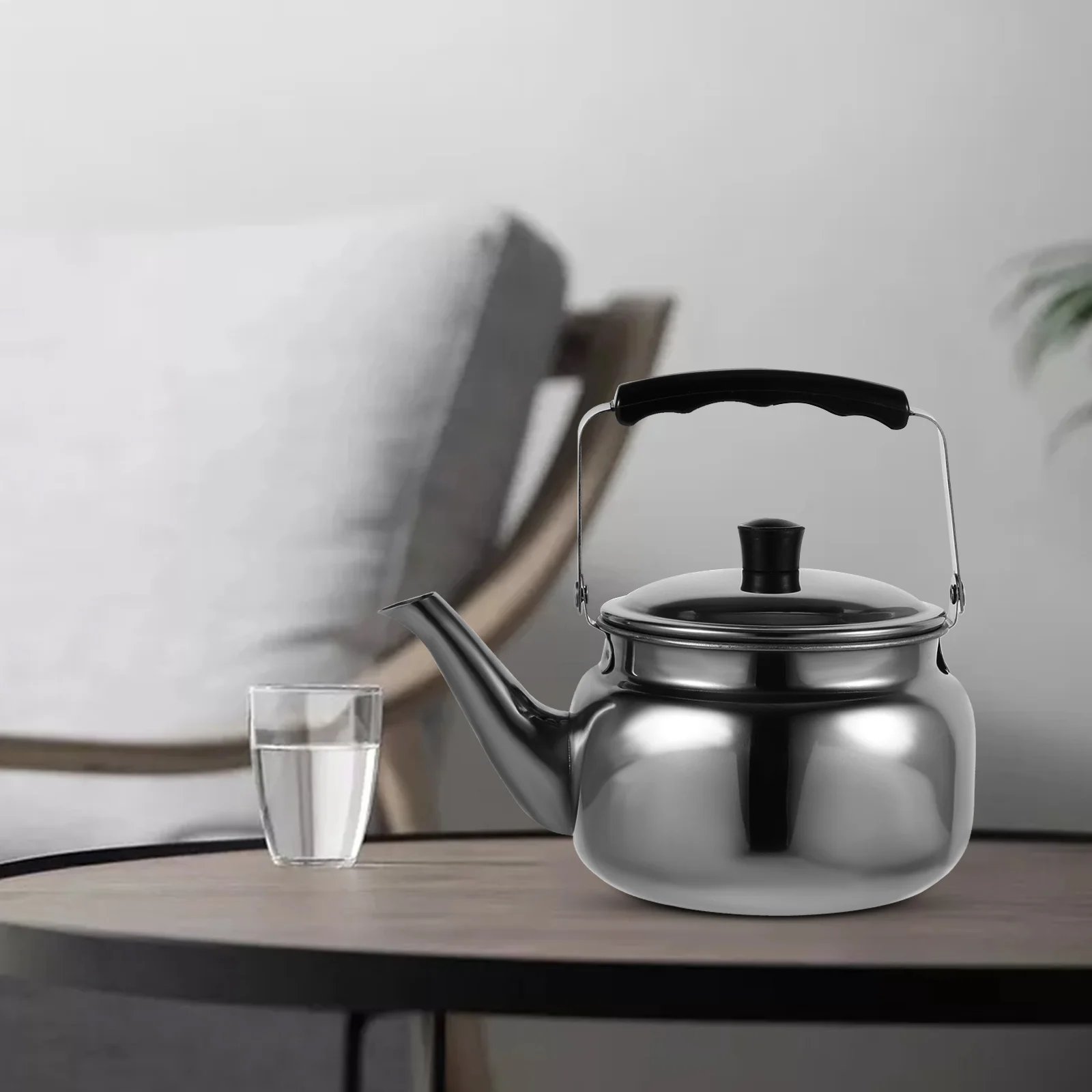 

Stovetop Teakettle Water Heating Kettle Whistle Kettle Stainless Steel Tea Kettle Metal Teapot with Strainer Hot Water Kettle
