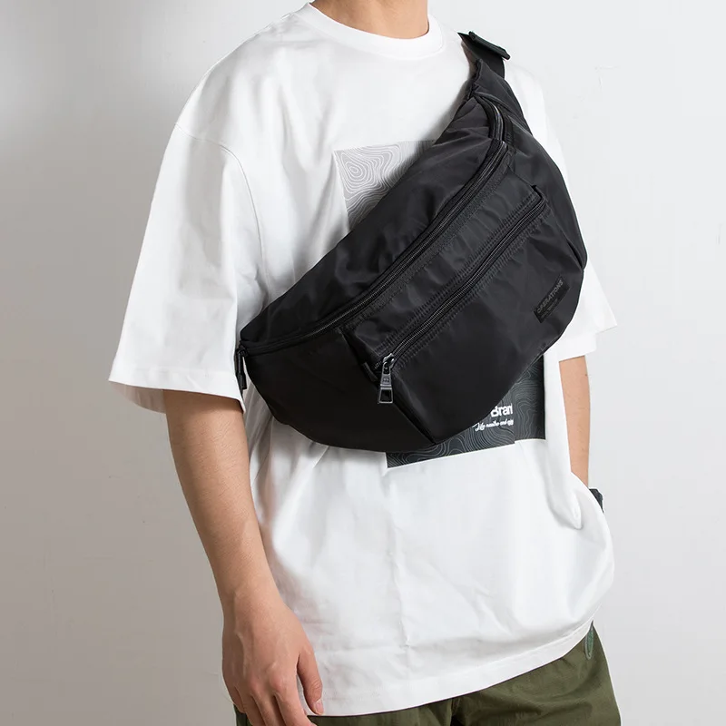 Водонепроницаемые нейлоновые нагрудные сумки на молнии для мужчин портативная