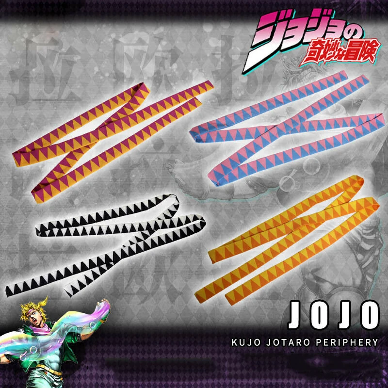 

Cool Japanese JoJo's Bizarre Adventure JOJO Headband Anime Cosplay Props Head Band Ribbon Hair Accessory Headwear Gift Halloween