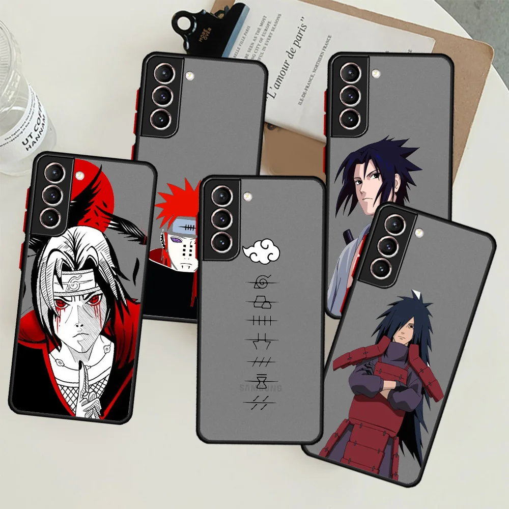 

Uchiha Itachi Naruto Matte Case For Samsung Galaxy S22 S20 S21 FE S10 S9 Plus S8 Capa Note 20 Ultra 10 Lite Phone Fundas
