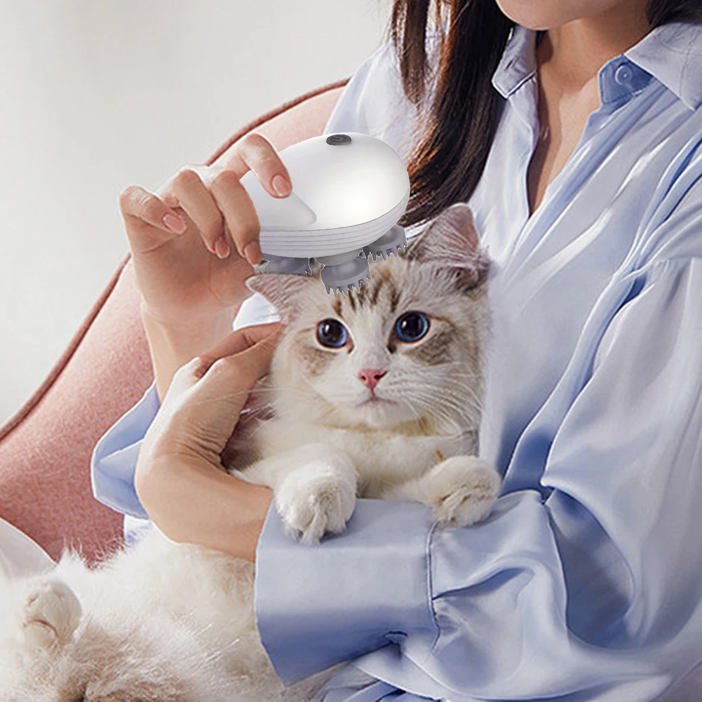 

Многофункциональное устройство для массажа головы и кожи головы, устройство для массажа кошки, устройство для снятия стресса, перезаряжаемое устройство USB для разминания, для ухода за здоровьем