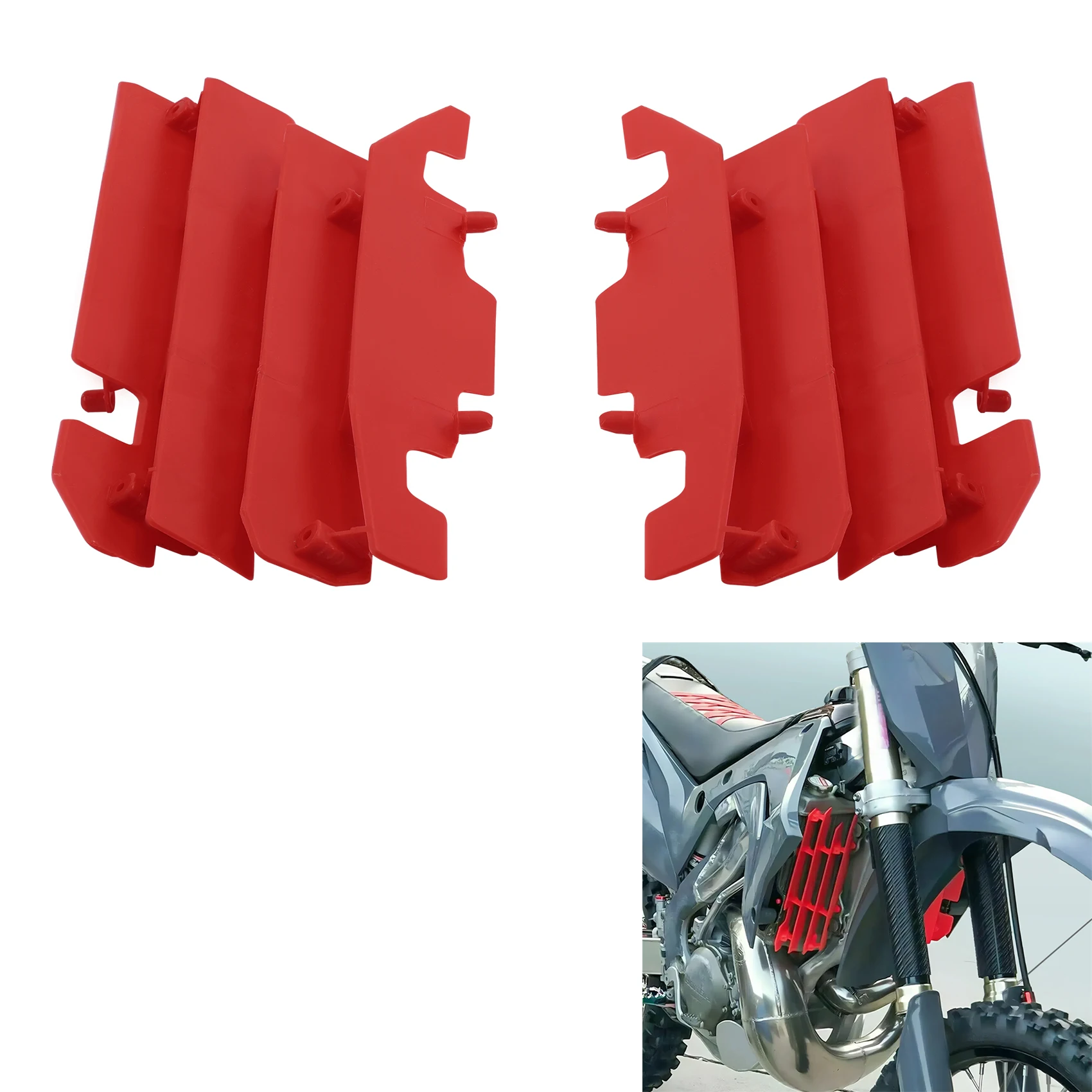 Фото Жалюзи радиатора, кожух радиатора, подходит для Honda CR125R Elsinore CR250R, 2-тактный 2000-2004 CRF450R 2003-2004 мотоцикла №2
