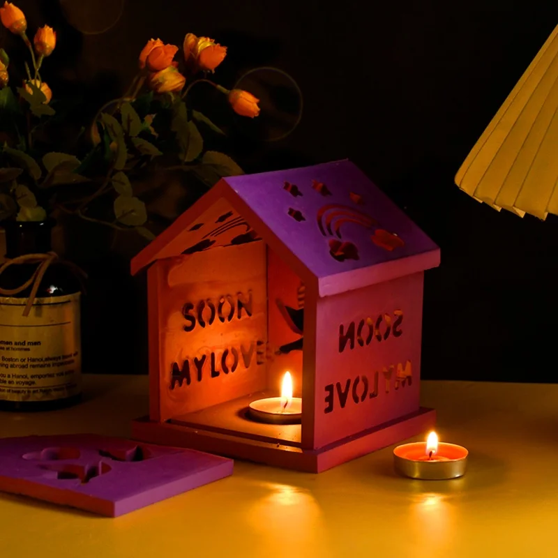 DIY сращивание свечи дом гипсовая силиконовая форма креативная любовь и мир