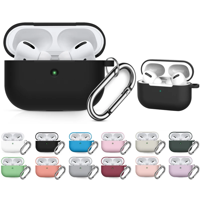 

Новый чехол из жидкого силикона для AirPods Pro, защитный чехол, аксессуары для беспроводных Bluetooth-наушников Apple AirPods Pro, чехлы
