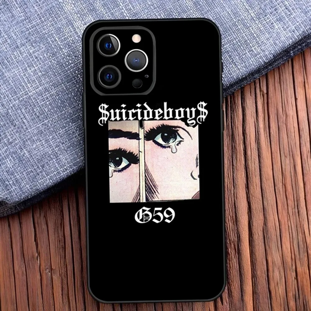 Чехол для телефона Rap Group S-Suicideboys-S G59 iPhone 16 15 14 13 12 11 Pro X XS Max XR Plus Mini Soft Black Cover