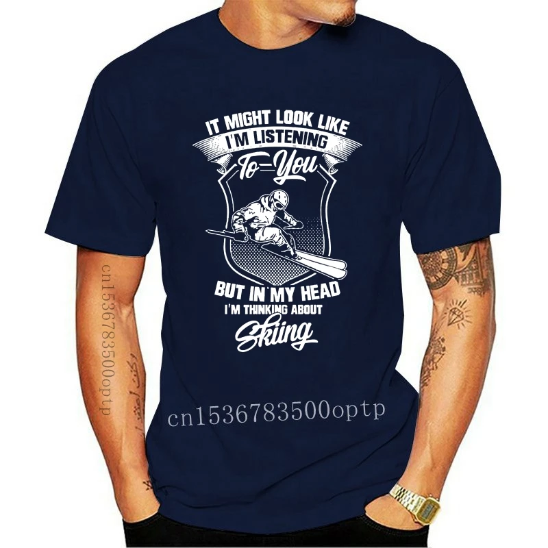 

New Look Like Im Listening But Im Thinking About Skiing Kids Boys Girls T-Shirt