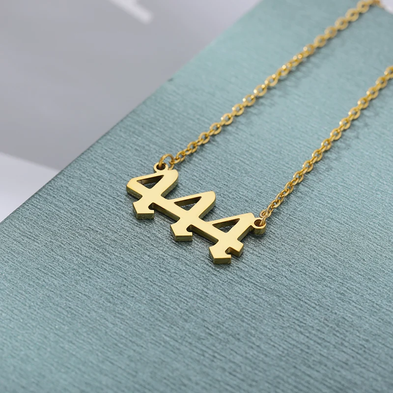 Ожерелья из нержавеющей стали с подвесками в виде цифр ангела 111 222 333 444 555 777 888 999