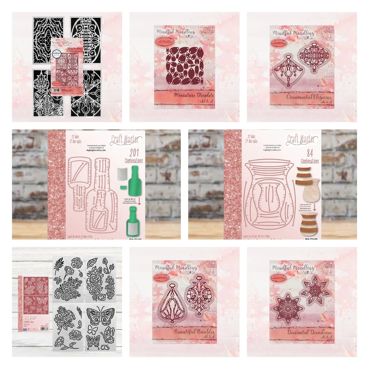 Набор металлических вырубных штампов в виде капель для зеркального тиснения