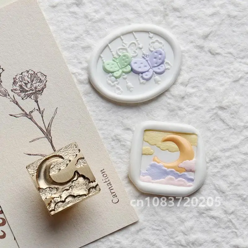 3D рельефная новая сургучная печать штампы бабочка/медведь/луна/свеча/черепашка
