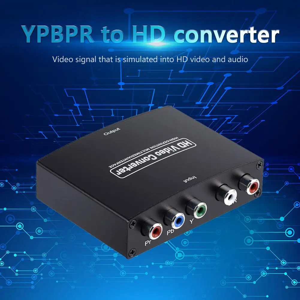 1080P YPbPr R/L to HDMI-Compatible Converter Video Audio Adapter Audio Converter Component RGB Video Adapter for HDTV DVD images - 6