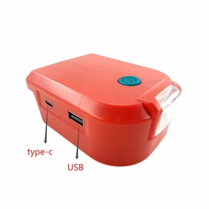 Литий-ионный аккумулятор 18 В порт USB Type-C со светодиодным прожектором