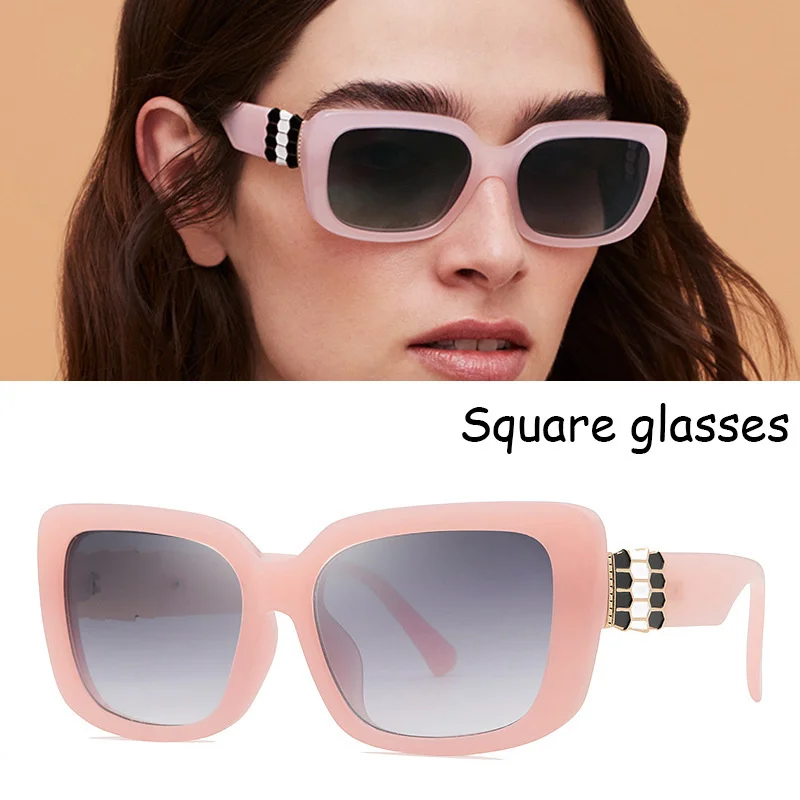 

Ins New Fashion Luxury Oversized Trend Square Sunglasses Women 2022 Large Sun Glasses Men Lady Shades Oculos Retro De Sol UV400