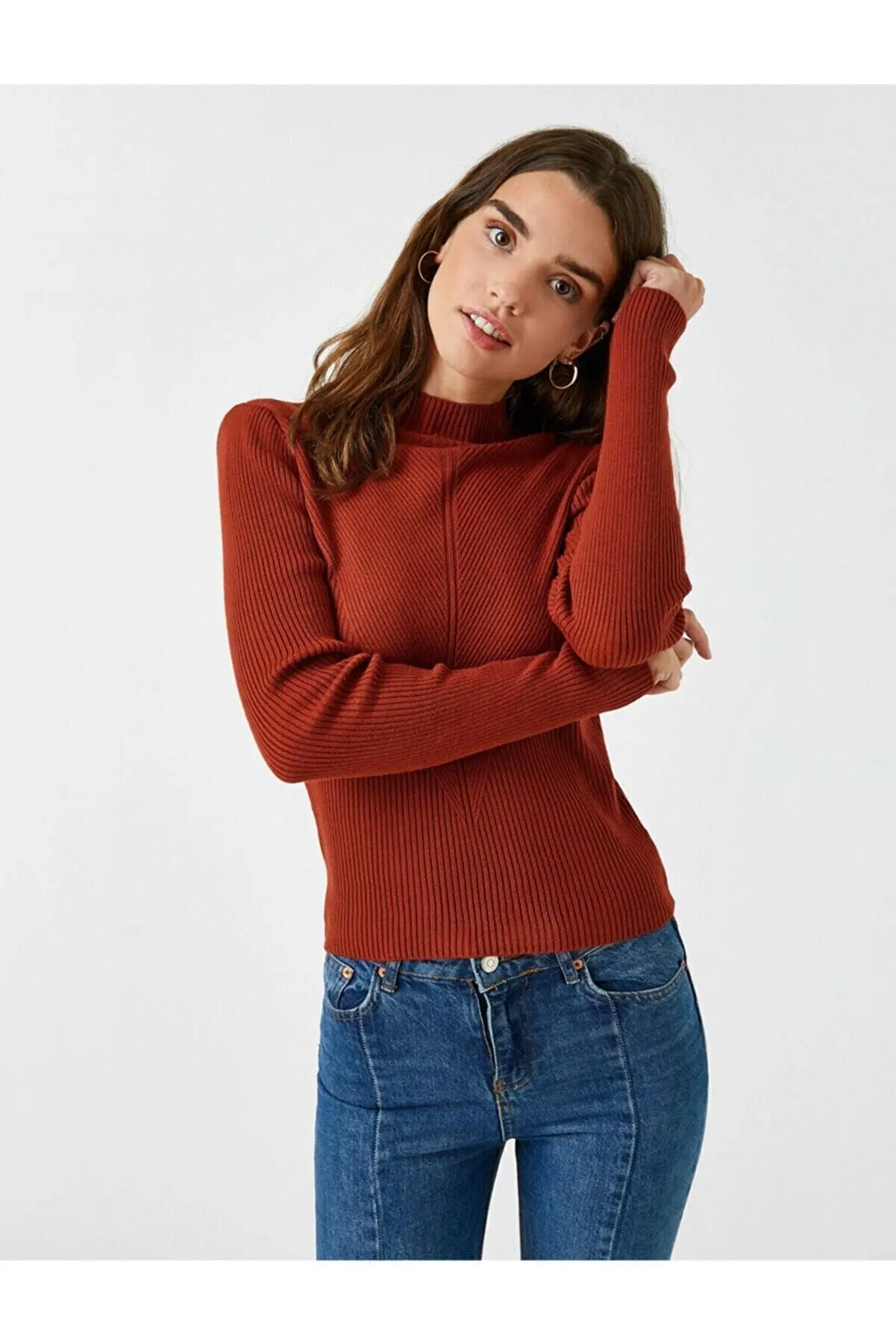 

Female Vum Sweater Sweat Plus Crack Line Detailed Cotton Traf Sweater Cardigan Tops Pullover Sweatshirt for Women 141139408