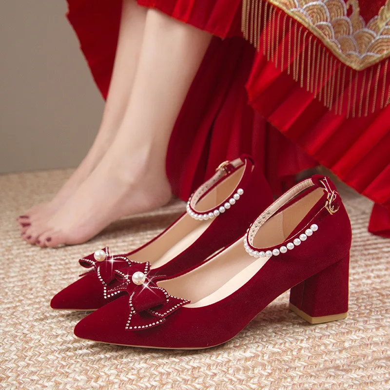 

Velvet Shoes 2022 Sandals Two Weare Summer Heels Espadrilles Platform Med Suede New Fashion Girls Retro Pointed High Comfort Hig
