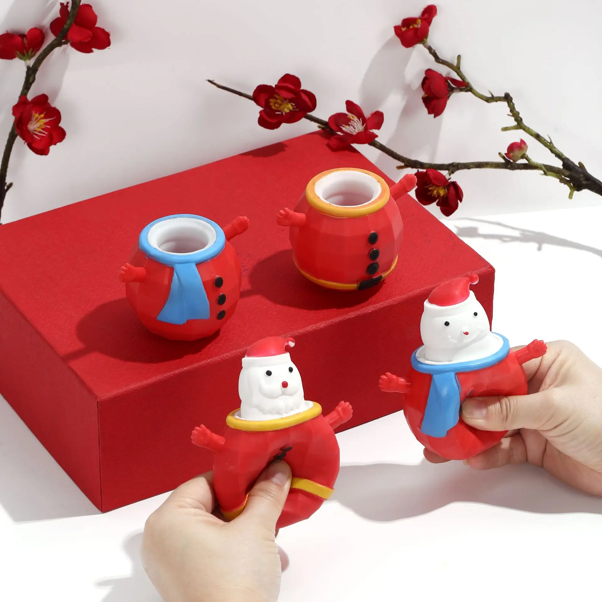 

1pcs Merry Christmas 2023 Squeeze Cup Santa Claus Snowman Kawai Antistress Toy Ball Stress Reliever Toys Kids Gift