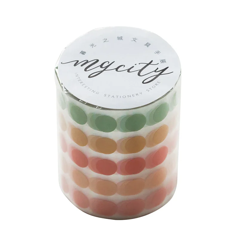 

Colorful Tape Circle Stickers Candy Color Dot Washi Stickers Round Stickers Dot Writing Washi Tape