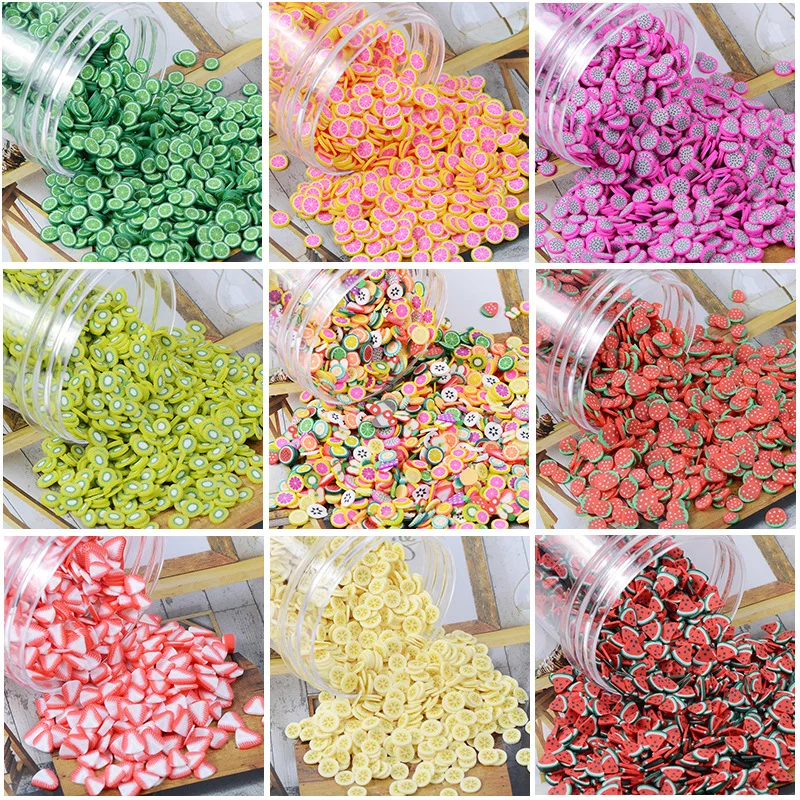 

100g Fruit Polymer Clay DIY Resin Jewelry Making Supplies Nail Material for Decoration Slime Hairpin Craft Accessories