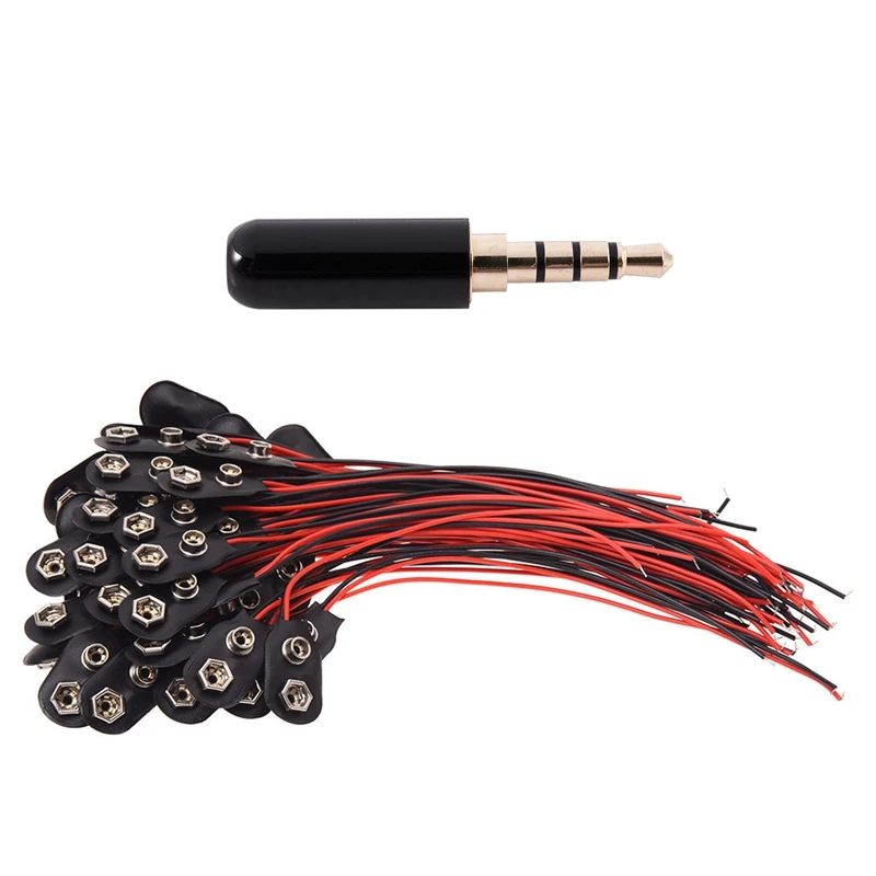 

JFBL Лидер продаж 3,5 мм 4-полюсный Штекерный разъем для пайки золотистый черный с 50 шт. 2 проводных клеммы 9 в стандартный разъем держатель