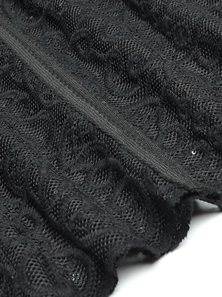 IEQJ с круглым вырезом длинным рукавом пуговицами блестками и карманами