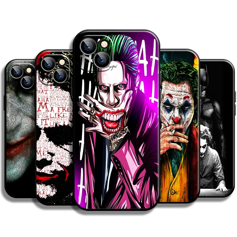 

Clown The Joker For Apple iPhone 13 12 11 Pro Mini X XR XS Max SE 5 6 6S 7 8 Plus Phone Case Black Coque Carcasa Back Funda