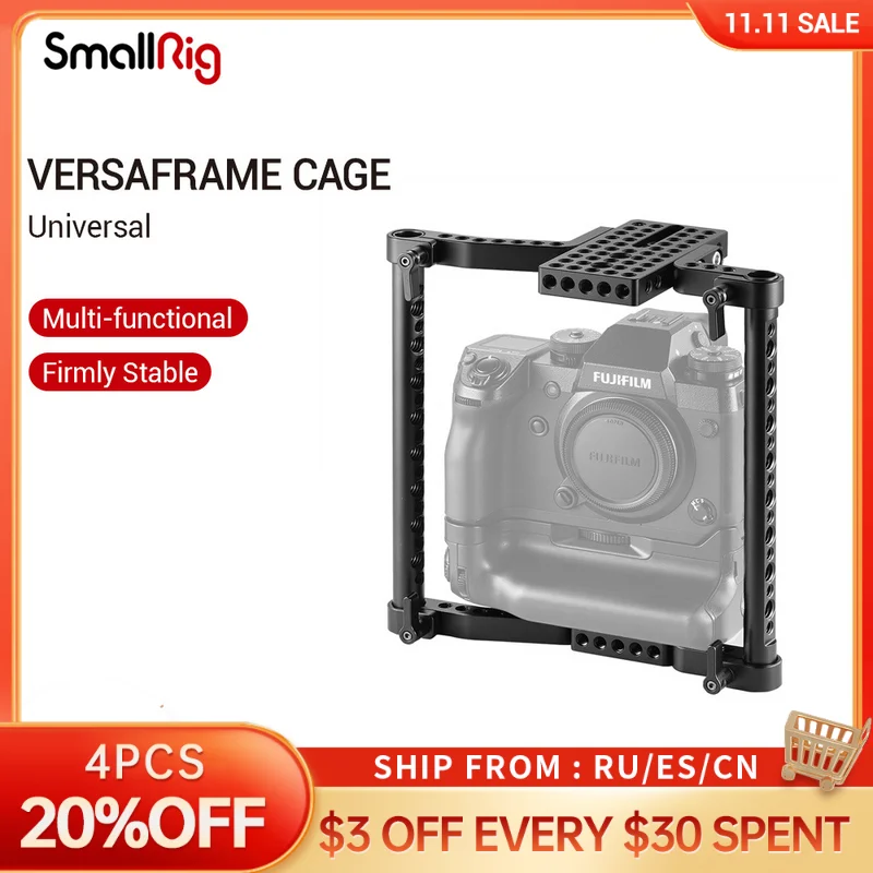 

SmallRig Universal Camera VersaFrame Cage For Canon Nikon Sony Panasonic GH3 GH4 Fujifilm DSLR Cameras With Battery Grip 1750