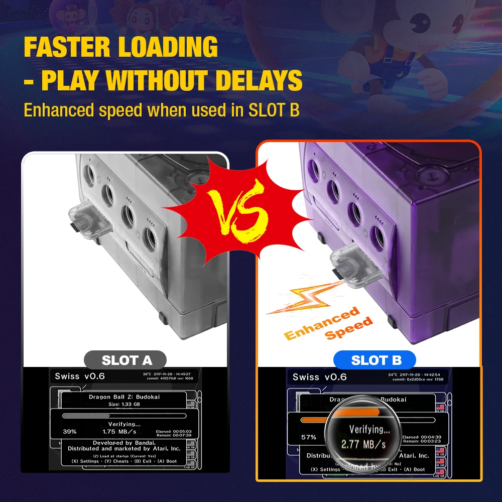 Фото Адаптер SD-карты GC2SD Gen2 для Nintendo GameCube/Wii GC2SD 2.0 Адаптер TF-карты памяти с улучшенной скоростью Поддержка новейшего швейцарского языка №2