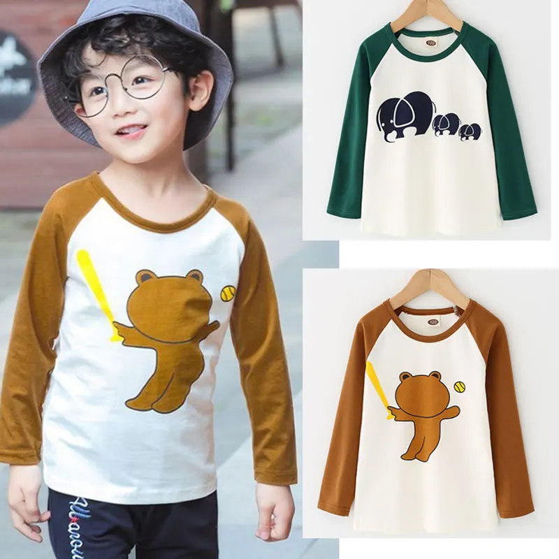 

Осень 2022, Детские рубашки, футболка с длинным рукавом для детей, футболки для мальчиков и девочек с героями мультфильмов, блузка, наряды для ...