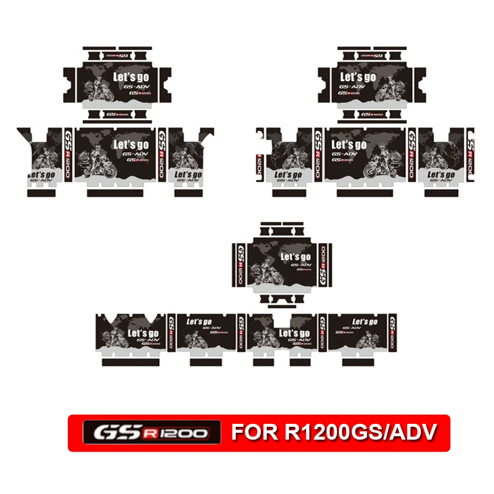 

Для BMW R1200GS R1250GS Приключения мотоцикла бокс наклейки алюминиевая верхняя сторона фотография Набор наклеек R1250 GS ADV R 1250 R1200 GSA