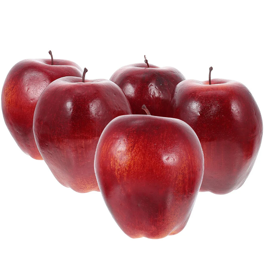 

5 Pcs Accessories Household Decor Lifelike Apples Model Artificial Simulation Fruits Tasty Foams High Density False Ornament