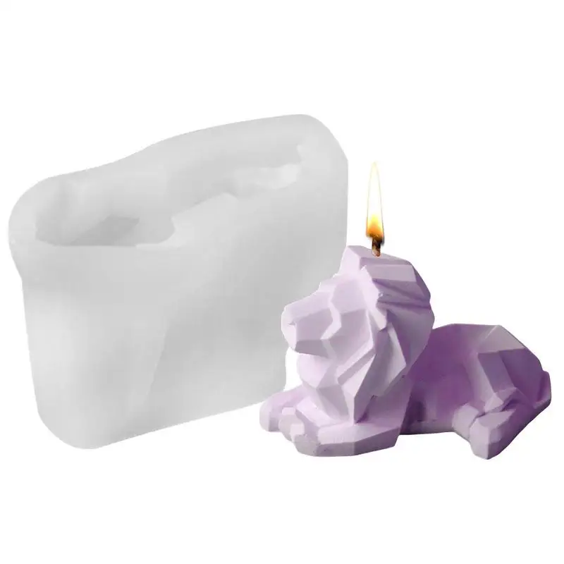 

Lion Candle Mold Flexible Soap Mould DIY Silicone Molds Chocolate Mold For DIY Craft For DIY Cupcake Cake Topper Decoration For