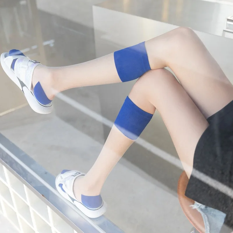 3/5pair Summer Nylon Lolita Stockings for Women Female Sexy Transparent Crystal Silk Thin Knee High Socks Over Knee Socks Medias