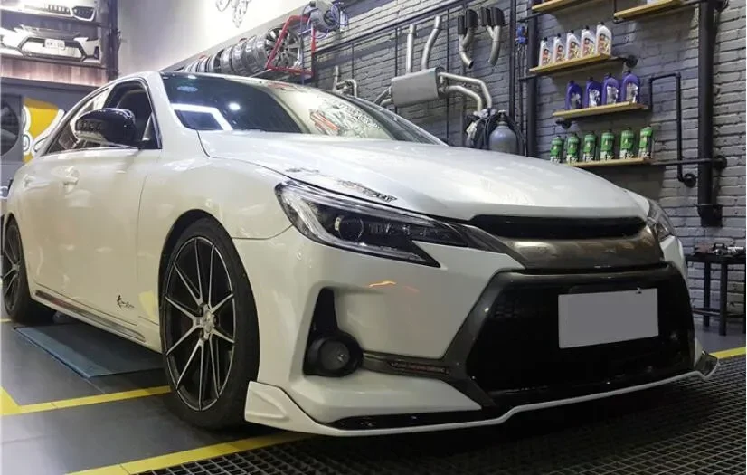 Real Carbon Fiber Front Lip Bumper Flaps Spoiler Cover For Toyota Reiz / MARK X 2012 2013 2014 2015 2016 2017 GS