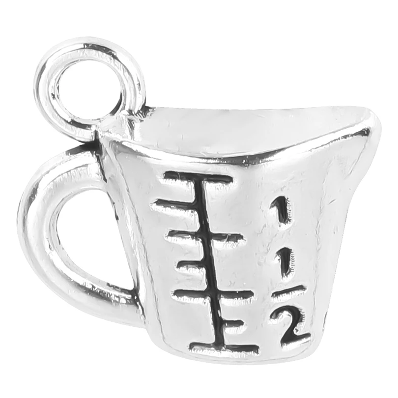 

30pcs/Lot Fashion Silver Color Measuring Cup Charms Zinc Alloy Pendants For Necklace Bracelet DIY Making Jewelry Accessories
