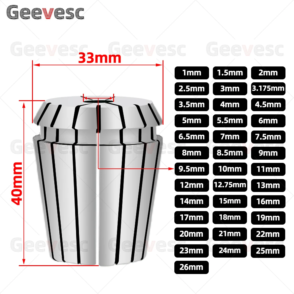 Пружинная Цанговая втулка ER32 1-20 мм вверх цанговый патрон AA ER держатель