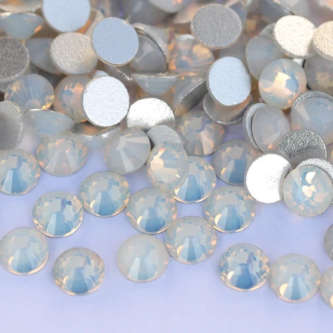 HiSwaro 5A белые опал стразы для ногтей SS3-SS50