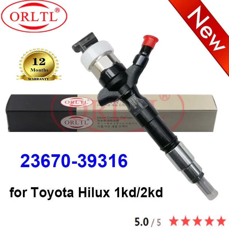 

ORLTL NEW 23670-39316 Genuine Fuel Injector 2367039316 23670 39316 for Toyota Hilux 1kd-Ftv/2kd-