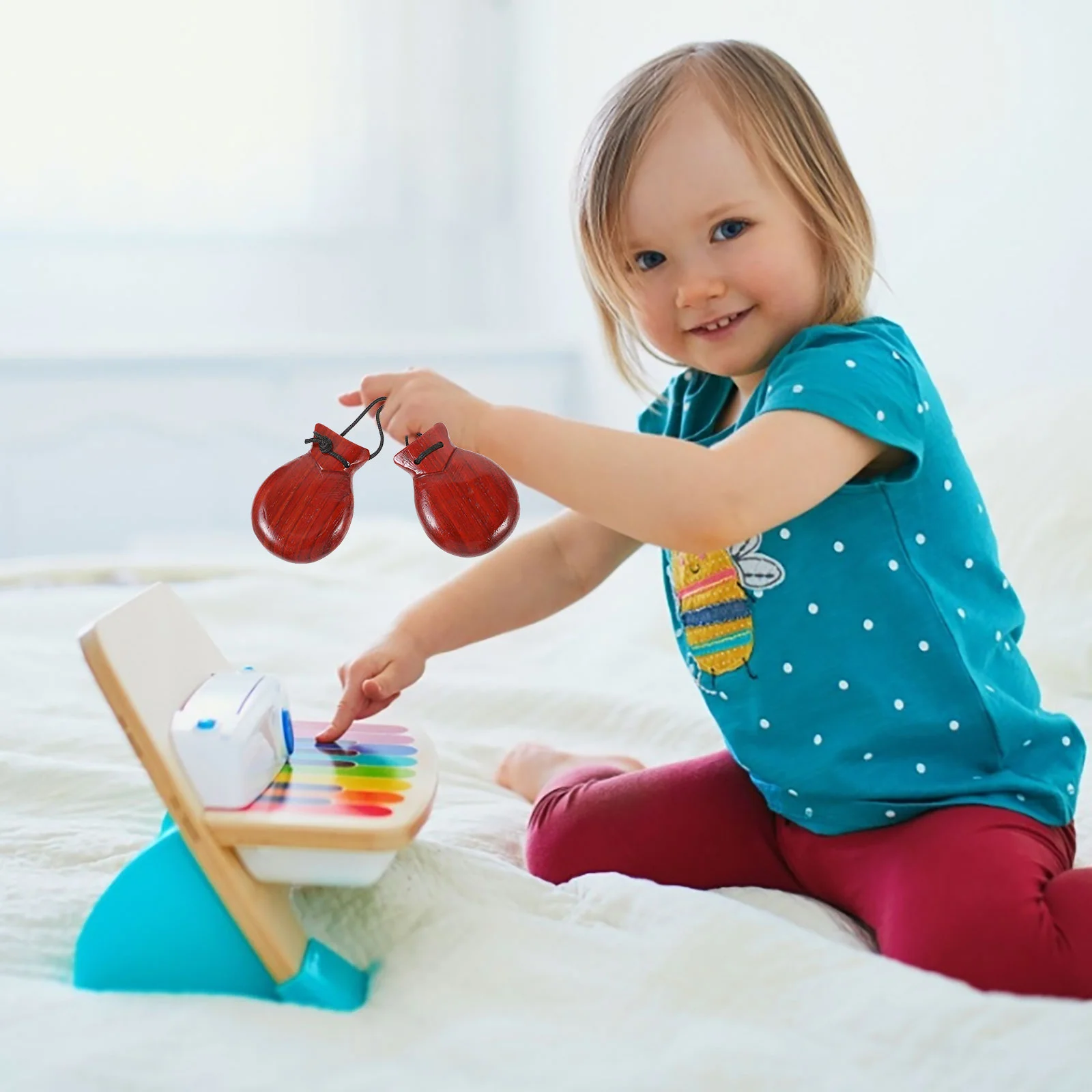 Музыкальные инструменты деревянные ударные кастаньеты размахивающая доска