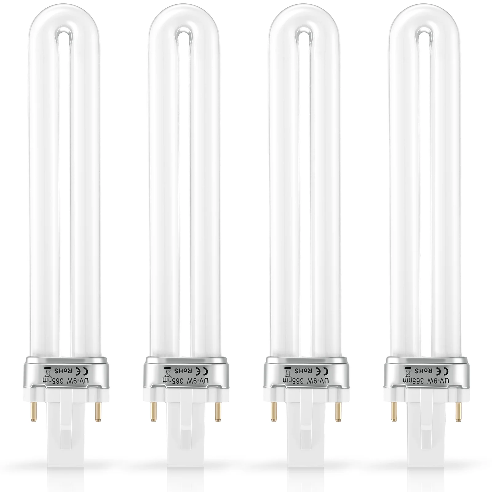 

4Pcs/Set UV Lamp Replacement Tubes 9W U-Shaped 365nm Lamp Bulb Tube For Nail Art Dryer UV Lamp Light UV Lamp Nail Dryer