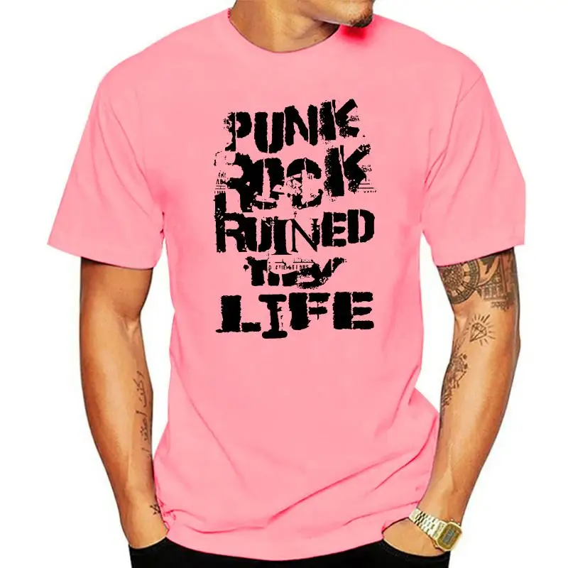 Мужская футболка в стиле панк-рок с надписью MY LIFE