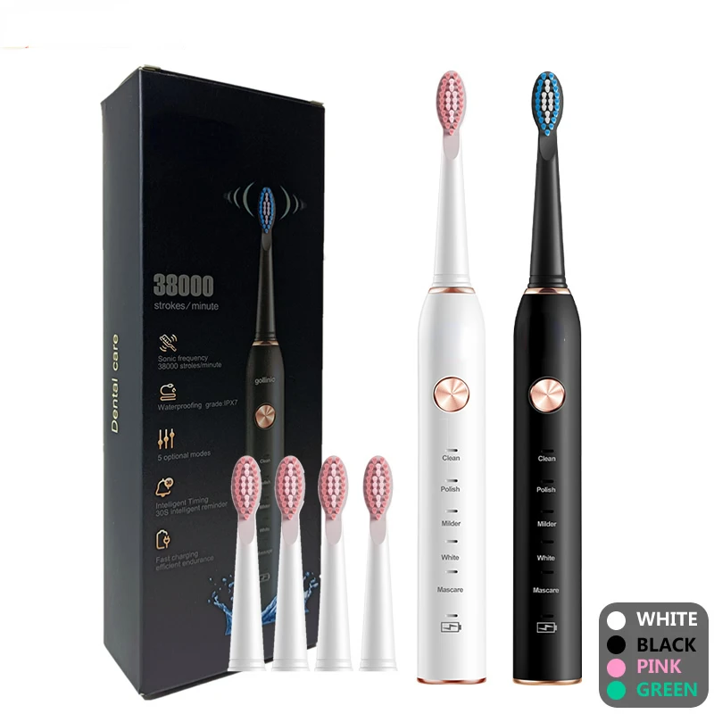 

Electric toothbrush usb fast charging Adult replacement head Waterproof xp7 Wholesale and direct sales are welcome GL114109RU
