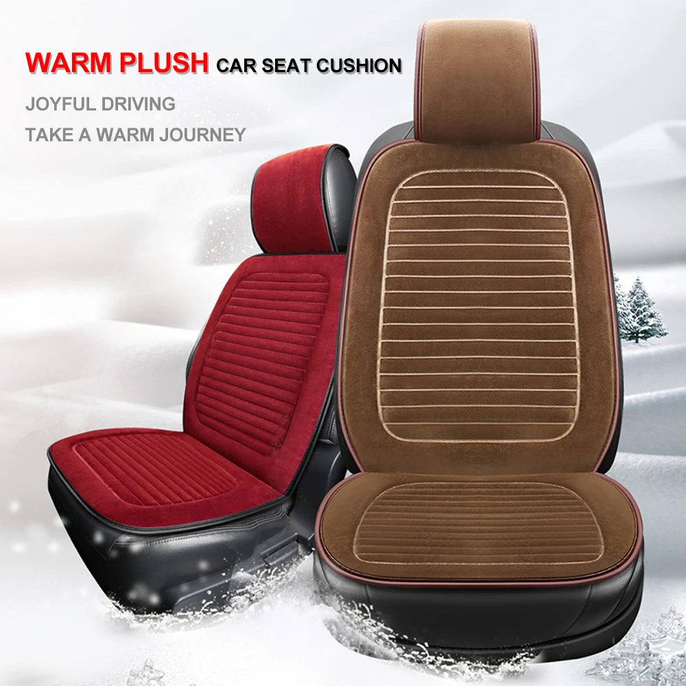 

Универсальный Зимний чехол для автомобильного сиденья, теплый чехол из искусственного кроличьего меха, Автомобильная подушка, утолщенный плюшевый чехол для автомобиля, мягкие чехлы для сидений с быстрым нагревом