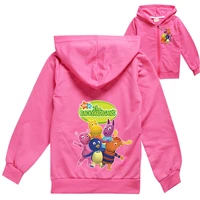 the backyardigans cartoon clothes kids pullover jacket with hooded and zipper baby boys sweatshirt girls casual coats 2 15y