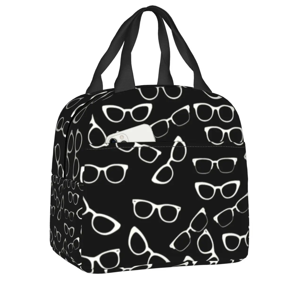 

Trendy Optician Glasses Insulated Lunch Bag for Work School Optometrist Resuable Cooler Thermal Lunch Box Women Children