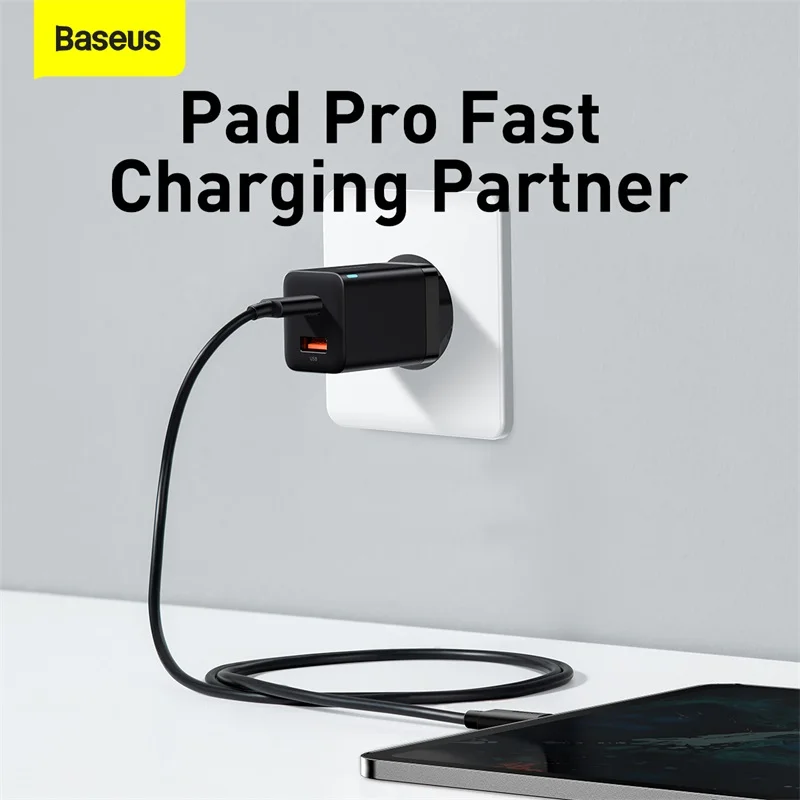 Фото Baseus 30 Вт USB C зарядное устройство супер Si Тип C мобильный телефон зарядное устройство PD QC3.0 Быстрая зарядка для IPhone 14 13 12 Pro Max Xiaomi Samsung №4