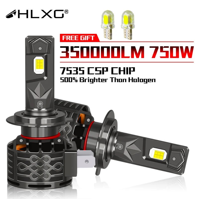 

HLXG 750W H4 H7 Led Car Headlight Bulb Canbus 350000LM 7535 CSP LED Car Light HB3 HB4 9005 9006 H1 H8 H9 H11 9012 HIR2 Fog Lamp