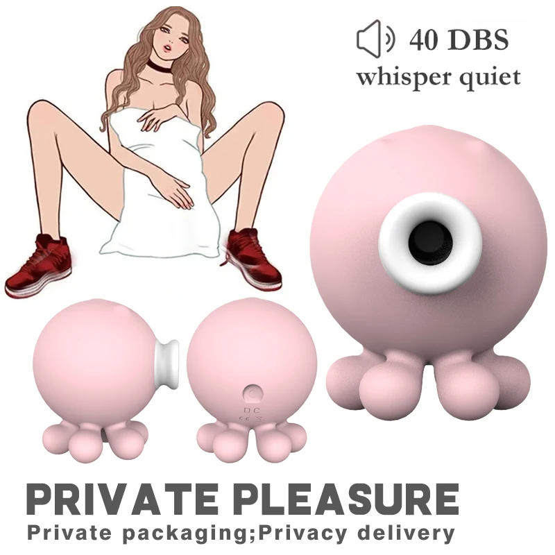 Милый осьминог в форме груди клитор массажный вибратор присоска для сосков