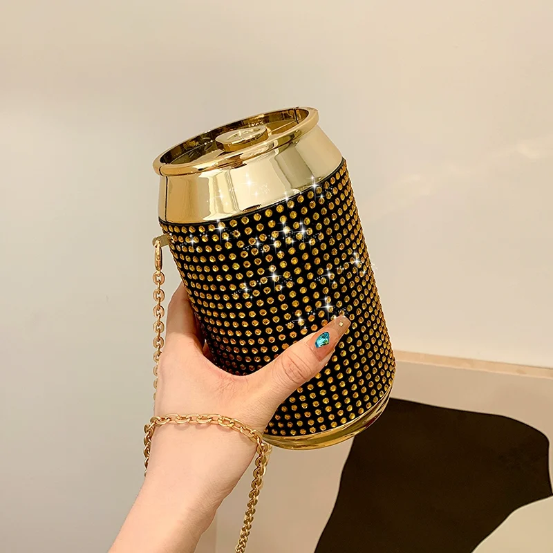 

Unique Diamond Mini Crossbody Bag For Women 2023 New Fashion Siliver Gold Tote Bag Luxury Brand Chains Mobile Bags