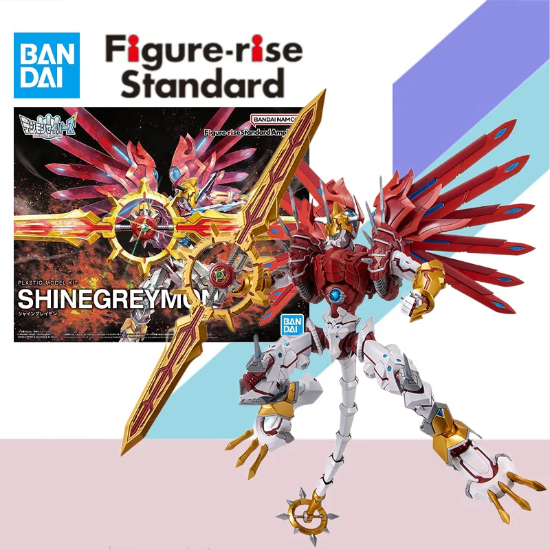 

Bandai Original Figure-rise Standard FRS Digimon Adventure Anime Model SHINEGREYMON Figure Assembly Model Kit Toy Gift for Kid