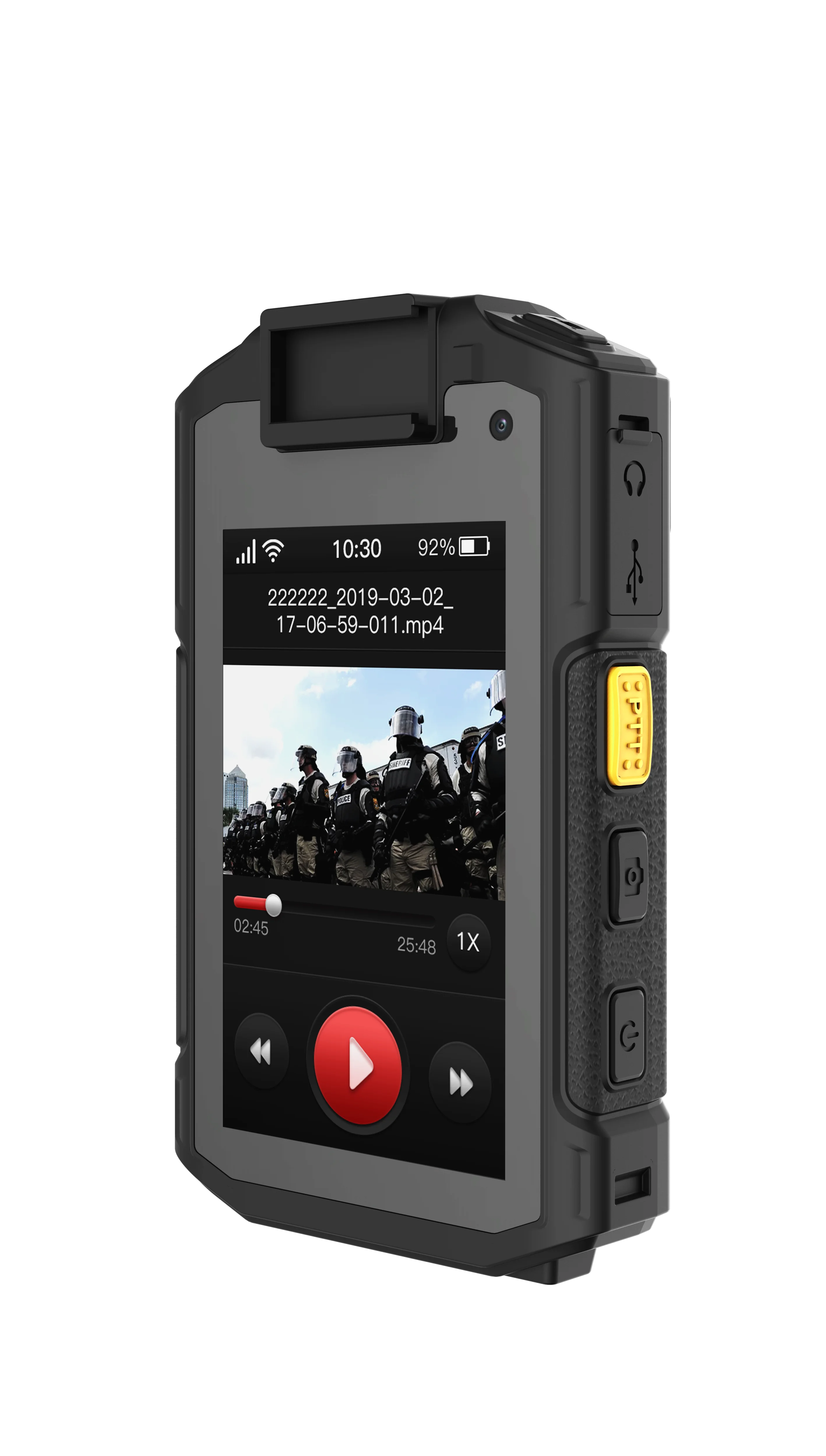 Фото Нательная камера C310 4G на Android 11, две SIM-карты, 3200 мАч, 4+64 ГБ, работает с RealPTT, Wi-Fi, NFC, GPS, ночное видение №2